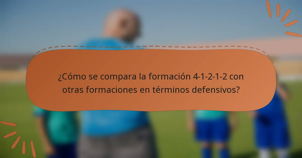 ¿Cómo se compara la formación 4-1-2-1-2 con otras formaciones en términos defensivos?