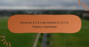 Variación 4-2-2-2 del sistema 4-1-2-1-2: Fluidez, creatividad