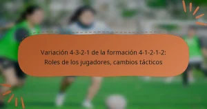 Variación 4-3-2-1 de la formación 4-1-2-1-2: Roles de los jugadores, cambios tácticos